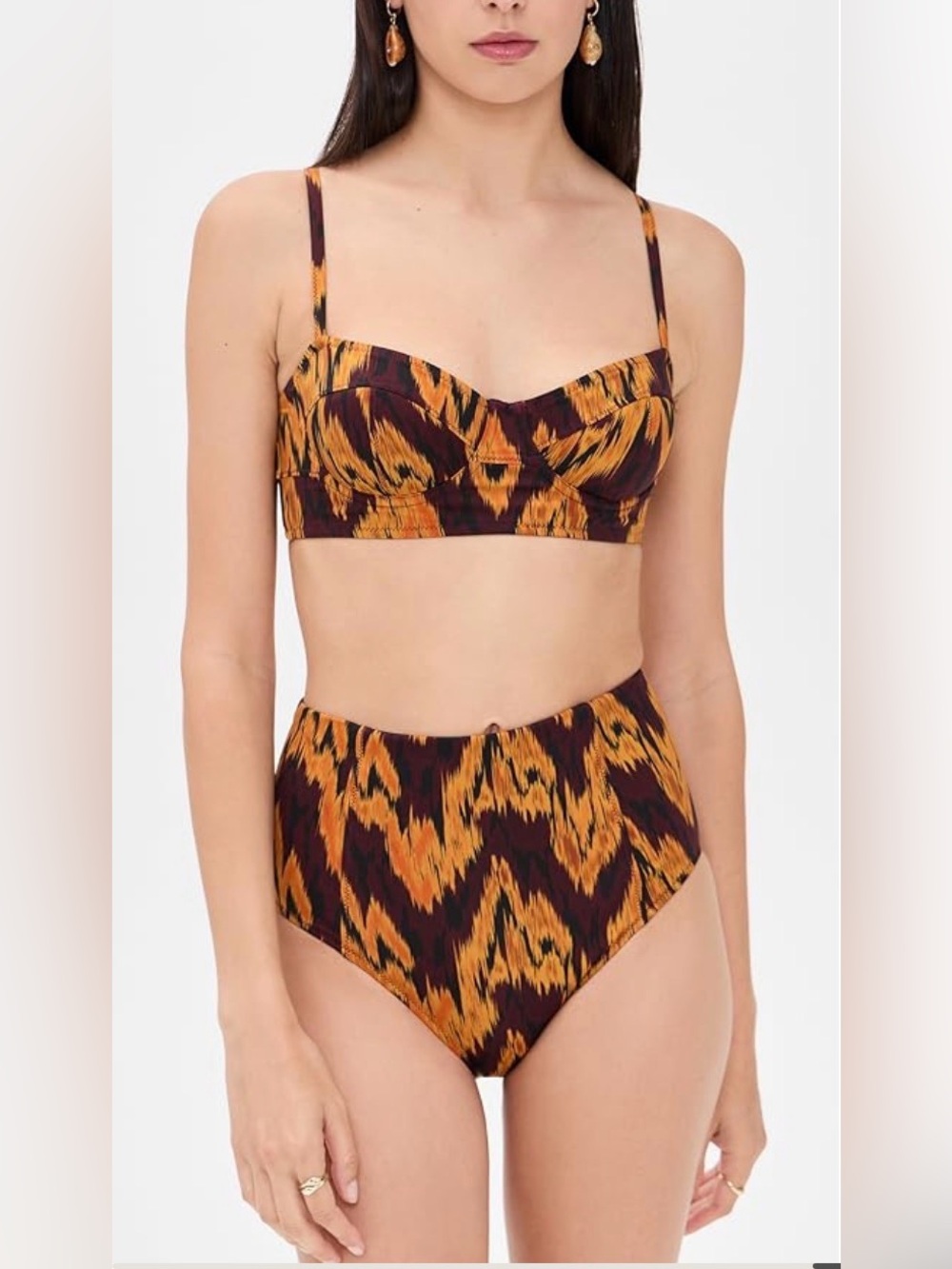 Ulla Johnson Zahara Bikini Top and High Waisted Bikini Bottoms Size: M